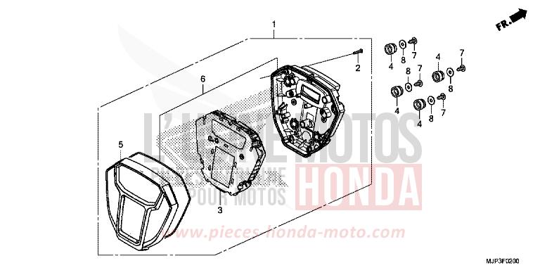 COMPTEUR de Africa Twin PEARL GLARE WHITE (NHB53H) 2016